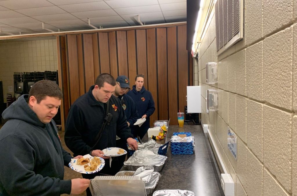 City Serve Team provided dinner, cookies, and Valentine treats for Saylor Fire