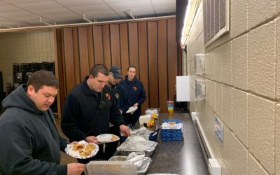 City Serve Team provided dinner, cookies, and Valentine treats for Saylor Fire