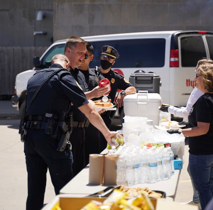 City Serve provided lunch for the officers, administration and staff of the DMPD