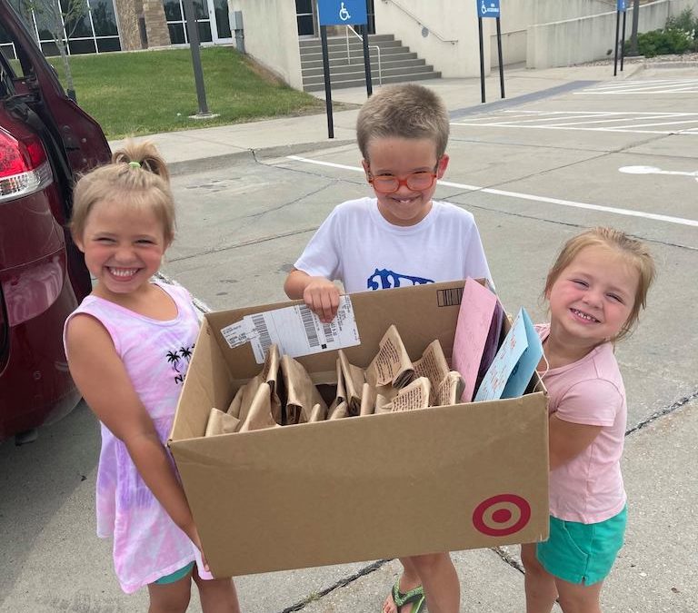 Our littlest Ankeny Police Department City Serve team members delivered candy bags