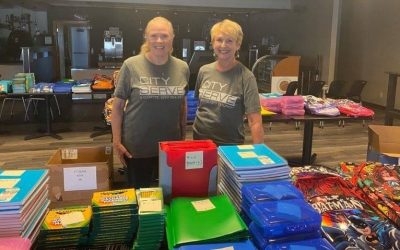 City Serve provided backpacks for Cornell Elementary School filled with schools supplies.