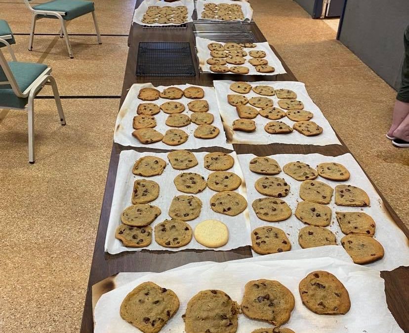 The City Serve Baking Team got together today to bake and package a huge assortment of cookies for first responders