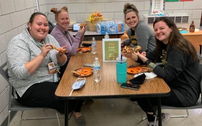 Pizza for the teachers, administration and support staff at Cornell