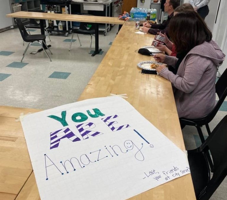 City Serve Teams were busy serving yummy meals to our teachers last week