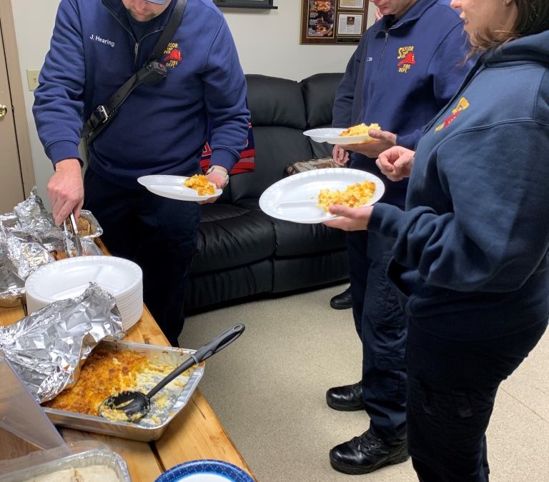 City Serve Team served dinner to some amazing first responders at Saylor Township Fire