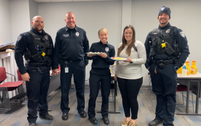 Waukee City Serve Team provided the morning shift officers with breakfast and the second shift officers with dinner