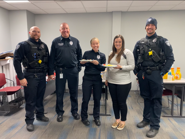 Waukee City Serve Team provided the morning shift officers with breakfast and the second shift officers with dinner