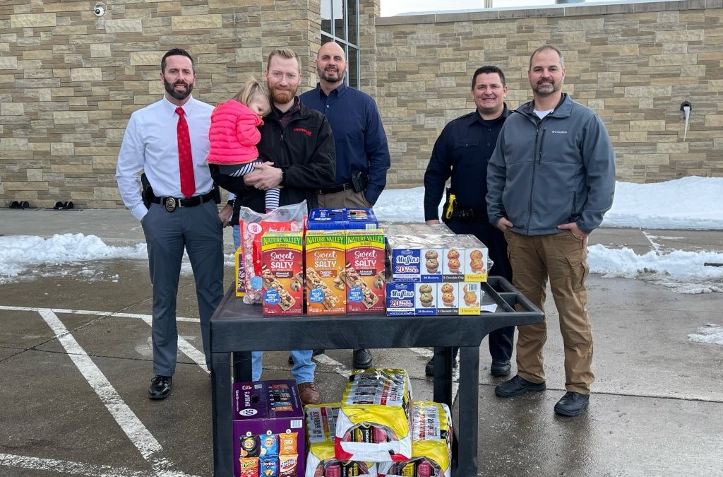 Delivering snacks and goodies to the first responders in Ankeny