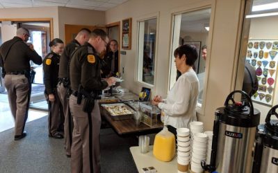 City Serve volunteers provided breakfast for the Iowa State Patrol