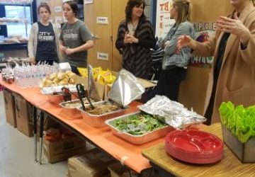 City Serve Team for providing dinner for all the teachers during conferences at Cornell Elementary