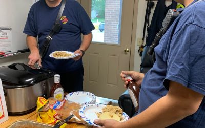 Our City Serve Team provided pulled pork, baked beans, and dessert for the Saylor Fire Department