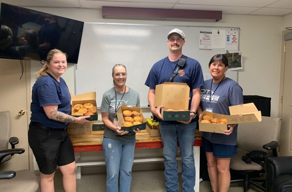 Muffins and Juice to Saylor First Responders