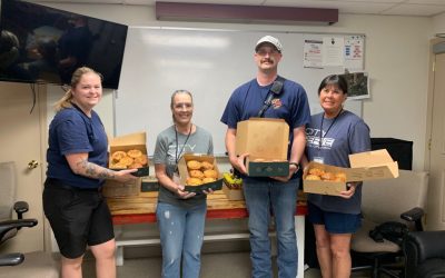 Muffins and Juice to Saylor First Responders