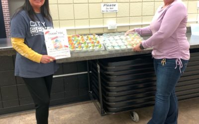 City Serve visits Saylor Fire and brings KFC and dessert